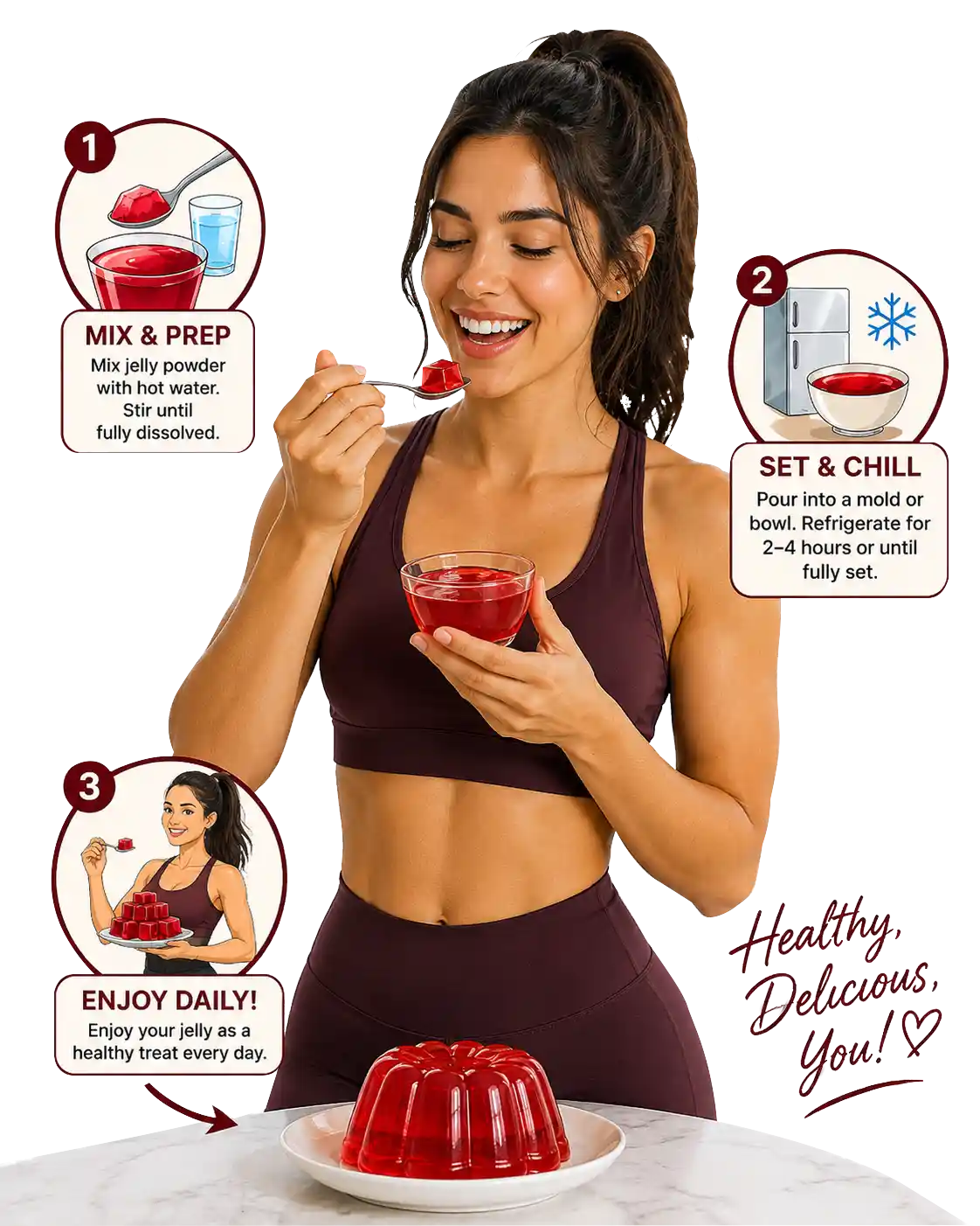 Woman learning about the Gelatin Trick and healthy weight management